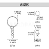 20Pcs Iron Split Key Rings IFIN-YW0003-40-2