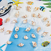 70Pcs Copper Wire Wrapped Natural Spiral Shell Pendants PALLOY-FH00100-4