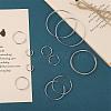 Anti-Tarnish Rhodium Plated 925 Sterling Silver Hoop Earrings Endless Unisex Small Hoop Earrings 40mm Gold Plating Huggie Hoop Earrings for Women Men JE1076A-05-4