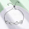 Brass Box Chain Slider Bracelets BJEW-S169-01P-1