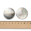 Natural Black Lip Shell Disc Pendants SSHEL-B002-03B-01-3
