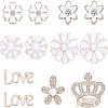 Olycraft Alloy Rhinestone Cabochons PALLOY-OC0002-15LG-1