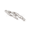 925 Sterling Silver Irregular Shaped Chandelier Component Links STER-D288-01P-2