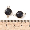 Natural Obsidian Connector Charms G-C102-09H-G-3