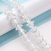 Transparent Glass Beads Strands LAMP-H061-01D-3