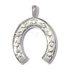 304 Stainless Steel with Crystal Rhinestone Pendants RB-OY001-54P-1