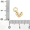 Brass Micro Pave Cubic Zirconia Charms ZIRC-F111-08G-10-3