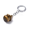 Natural Tiger Eye Keychains KEYC-P011-04P-08-3