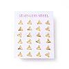 304 Stainless Steel Tiny Triangle Stud Earrings with 316 Stainless Steel Pins for Women EJEW-J043-07G-3