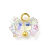 4Pcs 4 Colors Electroplate Glass Charms PALLOY-JF04402-01-3