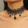 Gothic Style Resin Tassel Lace Chain Necklaces WG2E9D0-04-1