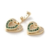 Brass Micro Pave Cubic Zirconia Fold Over Clasps KK-H455-53G-04-2