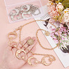 2Pcs 2 Colors Moon & Sun Alloy Link Chain Belts AJEW-GO0001-78B-3