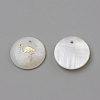 Freshwater Shell Pendants LS-SHEL-Q010-003G-2