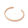 Ion Plating(IP) 304 Stainless Steel Cuff Bangles STAS-I110-10-4mm-RG-2