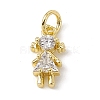 Brass Micro Pave Cubic Zirconia Charms ZIRC-F132-22G-1