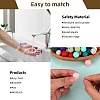 80Pcs Round Silicone Focal Beads SIL-SZ0001-24-39-4