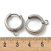 Tarnish Resistant 201 Stainless Steel Huggie Hoop Earrings Findings STAS-A167-01T-P-3