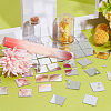 300Pcs Square Acrylic Self Adhesive Acrylic Mosaic Tiles AJEW-PH0011-54-3