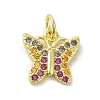 Real 18K Gold Plated Brass Pave Cubic Zirconia Pendants KK-M283-10E-02-1