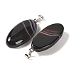 Dyed & Heated Natural Black Banded Agate Pendants GG-CBACB71-01P-05-2