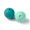 30Pcs 3 Colors Silicone Beads Round Rubber Bead 15MM Loose Spacer Beads for DIY Supplies Jewelry Keychain Making SIL-FS0001-01E-2