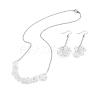 Natural Quartz Crystal Chips Beaded Jewelry Set SJEW-JS01231-05-1