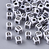White Opaque Acrylic Beads MACR-R869-02B-1