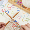96Pcs 12 Colors Baking Paint Iron Stitch Markers IFIN-HS0001-05-4