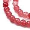 Natural Dyed White Jade Beads Strands G-M402-C03-26-4