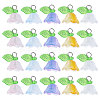 100Pcs 10 Colors Glass Flower of Life Charms FIND-CA0009-01-1