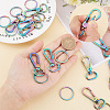   10Pcs Rainbow Color Zinc Alloy Keychain Clasps FIND-PH0006-45-3