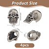 4Pcs Brass European Beads KK-FH0008-27B-AS-2