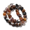 Faceted Natural Fire Crackle Agate Beads Strands G-F447-12mm-N14-3