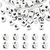 20Pcs White Cube Letter Silicone Beads 12x12x12mm Square Dice Alphabet Beads with 2mm Hole Spacer Loose Letter Beads for Bracelet Necklace Jewelry Making JX432L-1