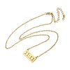 304 Stainless Steel Number 11:11 Pendant Necklaces NJEW-NH0002-01G-06-2