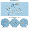 Unicraftale 8Pcs 4 Styles 201 Stainless Steel Connector Charms STAS-UN0039-24-5