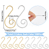 200Pcs 2 Colors Iron S-Hook Clasps FIND-SP0002-32-2