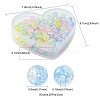 100Pcs 5 Colors Transparent Crackle Acrylic Beads CACR-FS0001-02-5