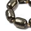 Natural Pyrite Beads Strands G-Z131-D01-01-4