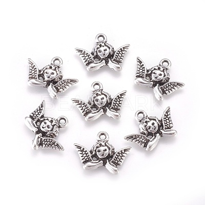 Tibetan Style Alloy Pendants TIBEP-R195-AS-LF-1