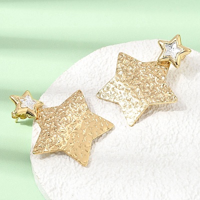 304 Stainless Steel Rhinestone Stud Earrings SA-CBAF6AD-24G-1