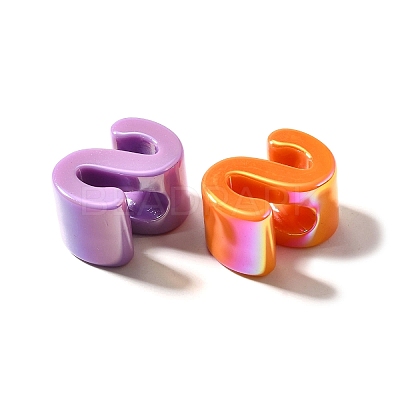 UV Plating Opaque Acrylic European Beads SACR-Z007-01S-1