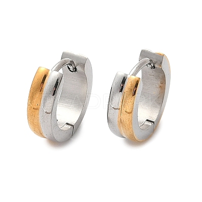 304 Stainless Steel Polishing Effect Hoop Earrings EJEW-M001-33P-1