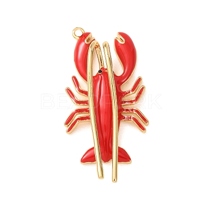 Brass with Enamel Pendants KK-CBA2F11-10G-01-1