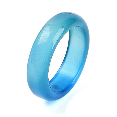 Dyed & Heated Natural Agate Finger Rings for Women RJEW-Z075-02H-1