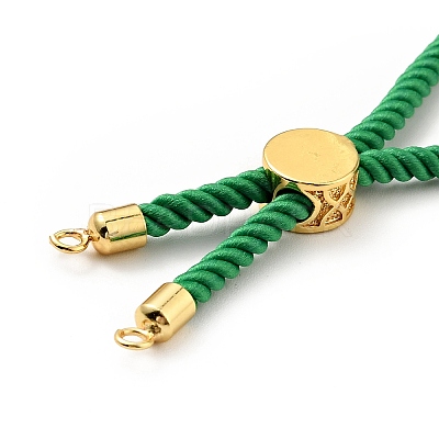 Half Finished Twisted Milan Rope Slider Bracelets FIND-G032-01G-08-1
