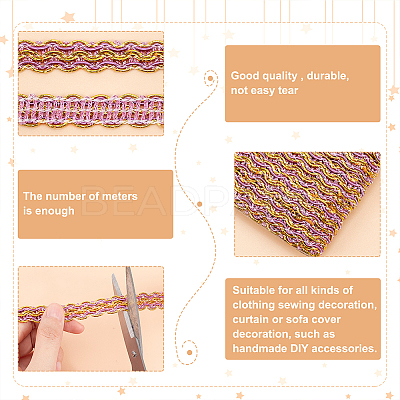 Polyester Wavy Ribbons OCOR-WH0060-73D-1