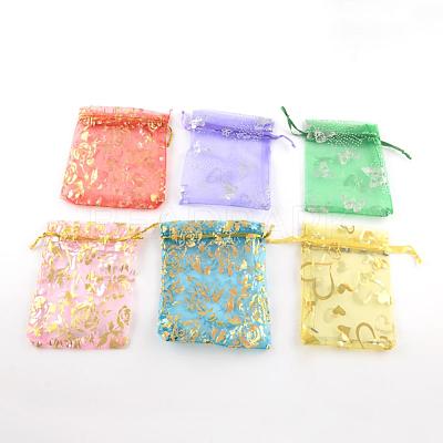 Printed Organza Bags OP-R024-9x12-M-1