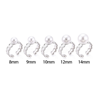 Oval Brass Cuff Ring Settings KK-T076-66P-1